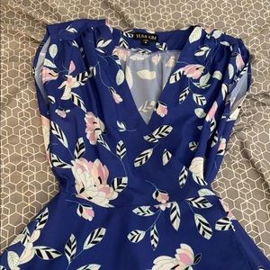 Size M blue yumi kim floral wrap dress